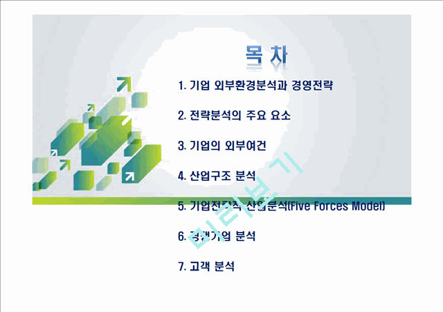 기업전략적 산업분석(Five Forces Model)   (2 )